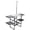 Black 97, variant on Portable Camping Kitchen Table with Heat Resistant Aluminum Top, 4 Side Tables & Storage Rack for Outdoor Cooking