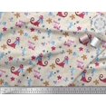 thumbnail image 2 of Soimoi Polyester Crepe Fabric Floral,Rat & Cat Cartoon Printed Craft Fabric by The Yard 42 Inch Wide, 2 of 3