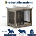 thumbnail image 2 of Home Heavy Duty 32" Dog Crate Furniture with Barn Door for Small Medium Dogs, Indoor 2 Doors Pet Cage Side End Table, Wooden Cage Dog Kennel Furniture with Double Doors, Anti-Chew Anti-Escape, 2 of 9