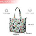 thumbnail image 4 of Boston Terriers and Pioneer Flower Travel Tote Bags for Women Carry On,Large Weekender Bags for Women Travel,Multi Functional Duffle Bag for Work,Shopping,Sports, 4 of 5