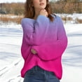 thumbnail image 2 of YEJIMAN Womens Sweaters Ladies' Gradient Printed Casual And Comfortable Long Sleeved Pullover Cute Sweaters, 2 of 4