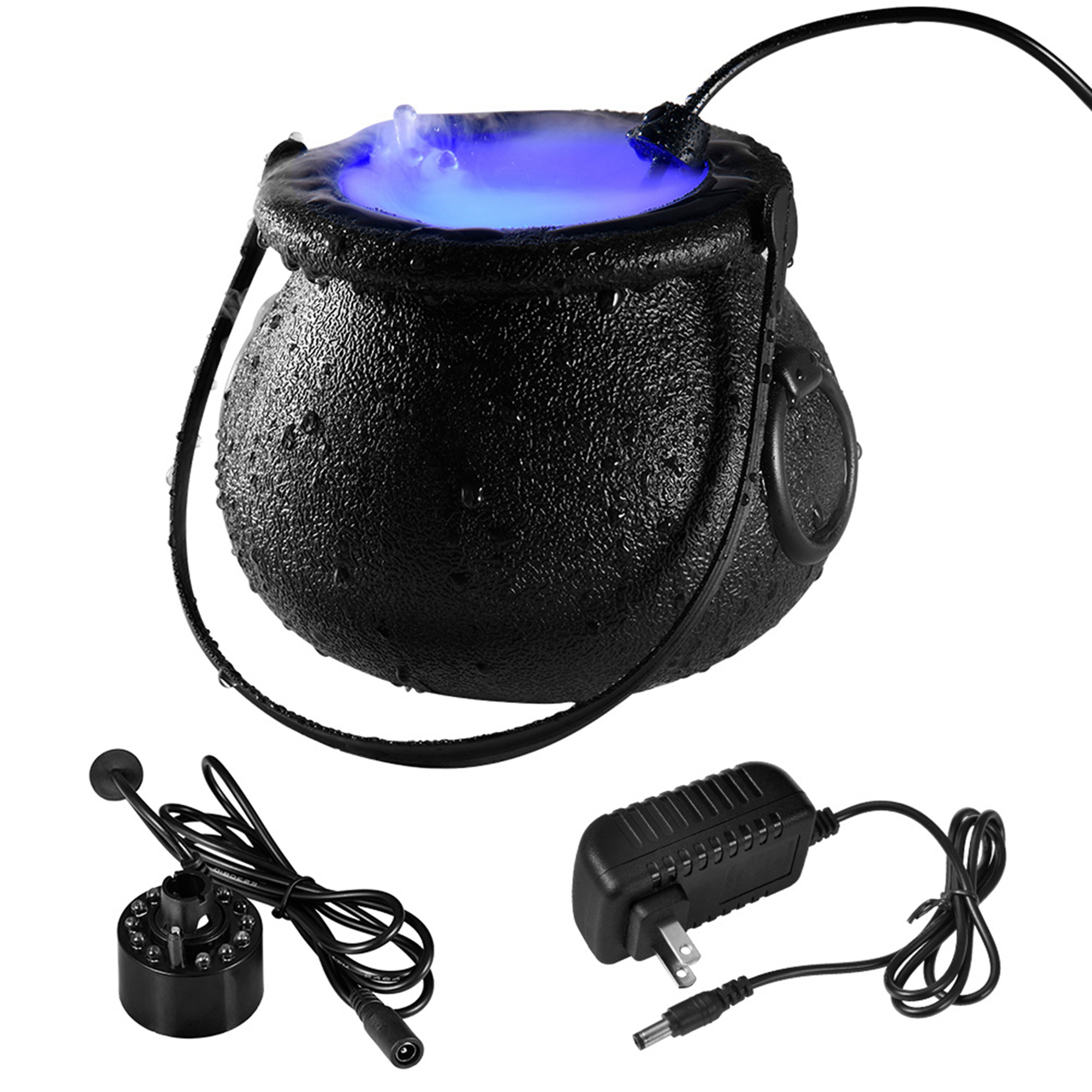 Afunbaby Halloween Witch Cauldron Fog Maker LED Lights, Halloween Party