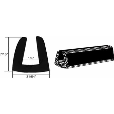 Acrylic Setting Rubber Channel - CRL Glass and Acrylic Setting Rubber Channel for 1/4