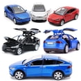 thumbnail image 3 of Diecast Toy 1:32 Scale Alloy Cars for Tesla Toy Model SUV Car Sound & Light, 3 of 8
