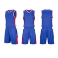 thumbnail image 1 of RKSTN Soccer Maillot Enfants Sans Manches Col Rond Chandail de Soccer avec Shorts Ensemble d'Uniforme d'Entraînement 2 Pcs Ensemble de Maillot de Soccer (Bleu, M) Unisexe, 1 of 6