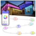 thumbnail image 1 of Luces exteriores permanentes para casa Luces exteriores RGBIC inteligentes de 100 pies con 72 modos de escena Luces de alero impermeables IP67 para Navidad Todas las decoraciones navideñas Funcionan c, 1 of 5