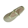 thumbnail image 2 of Crunowin Women's Slip-On Flats, Rhinestone Detail Breathable Mesh Fabric Comfort Shoes Green 8.5, 2 of 9