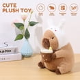 thumbnail image 3 of HLONK Capybara Plush Toy  12” Soft Stuffed Animal  for  ages  White, 3 of 9