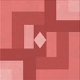 thumbnail image 1 of Ahgly Company Machine Washable Indoor Square Transitional Red Area Rugs, 5' Square, 1 of 7