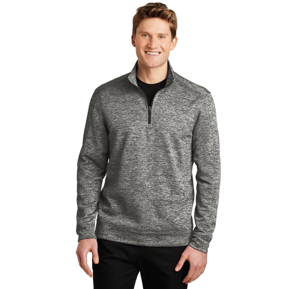 Sport-Tek ® Posicharge ® Electric Heather Fleece 1/4-Zip Pullover. St226 Xl Black Electric