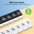 thumbnail image 2 of 7 Day Pill Organizer 2 Times A Day-Weekly Pill Box Am Pm Easy Fill & Push Button 2 in 1 Design,Large Compartment Daily Pill Case, Night Day Pill Holder 14 Day for Fish Oil/Supplements, 2 of 5