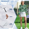 thumbnail image 6 of Yuyamidu Cute Cat Golf Tops Women Christmas Golf Shirts Long Sleeve Collared Tennis Shirt Green Quarter Zip V Neck Slim Fit Activewear Size M, 6 of 8