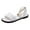 White, variant on Hvyesh Flat Sandals for Women Dressy Summer Open Toe Sandals Comfortable Roman Sandals Boho Beach Sandal Size 7