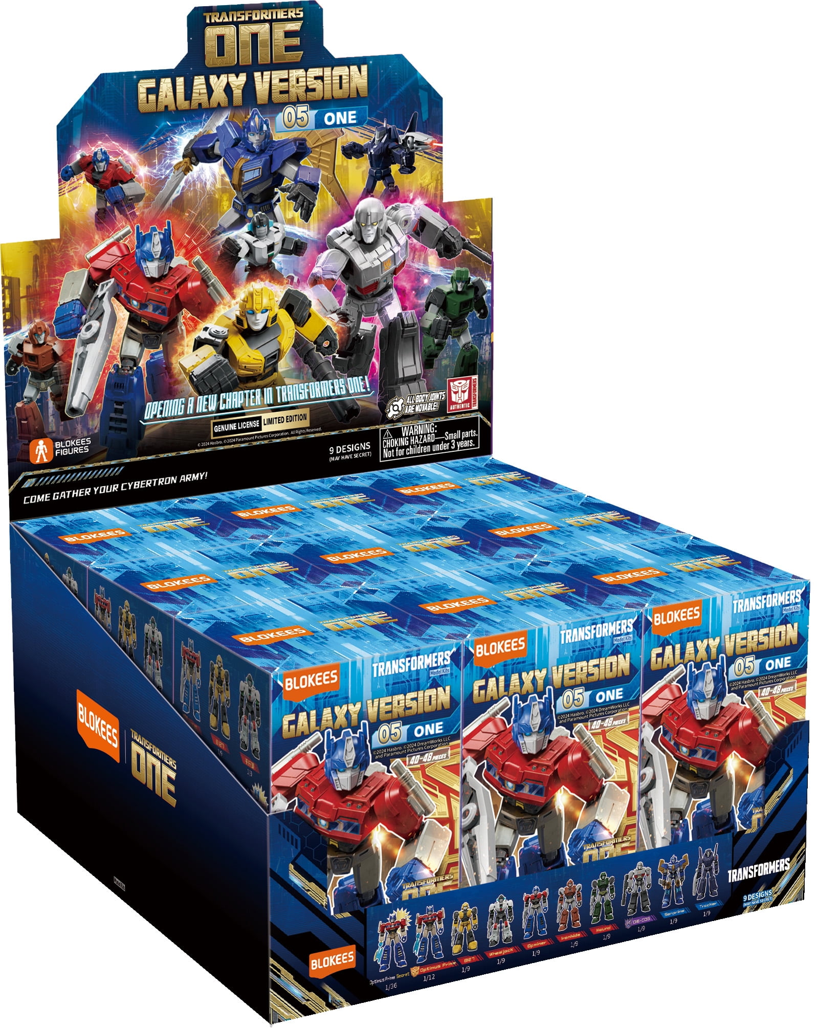 Galaxy Version Vol. 5 Box of 9 Blind Box Model Kits | Transformers One | Blokees