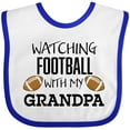 thumbnail image 3 of Inktastic Watching Football with My Grandpa Boys or Girls Baby Bib, 3 of 4