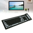 thumbnail image 3 of Foldable Silicone Keyboard Flexible Keyboard Roll Up Keyboard USB Wired Soft Waterproof  Computer Keyboard  103 Keys For PC Laptop Notebook, 3 of 8