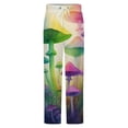 thumbnail image 5 of Colorful Mushroom Forest Winter Female Pants Flannel High Waist Women Pants Lady Warm Straight Leg Plush Trousers, 5 of 7
