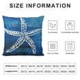 thumbnail image 5 of Leisuo Nautical Starfish Throw Pillow Covers Coastal Beach Themed Decorative Pillows Cases Summer Ocean Sea Life Blue Pillowcase for Outdoor Couch Patio Living Room White, 5 of 5
