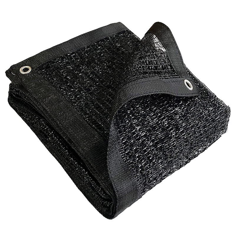 50 Shade Cloth Black Mesh Net Taped Edge with Grommets 5Ft x 10Ft for