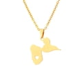 thumbnail image 2 of Decodeary Acier Inoxydable Classique France Carte Drapeau Guadeloupe Pendentif pour Look Intemporel Large B, 2 of 6