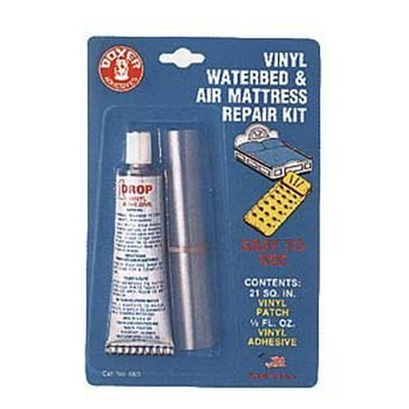 Waterbed & airmattress repair kit, 1/2 oz adhesive, 20 sq. in. vinyl, (Best Air Mattress Repair Kit)