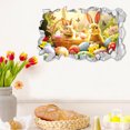 thumbnail image 3 of Easter Happy Wall Decoration 3D Effect Rabbit Wall Decoration Easter Egg Wall Stickers Large Rabbit Wall Stickers Cartoon Rabbit Wall Stickers Suitable For Children's Rooms Bathroom Wall Decals Wall, 3 of 4