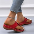 thumbnail image 4 of KBODIU Sandals Women Athletic Comfortable Outdoor Sandals with Arch Support Walking Sandals for Women Summer Wedge Slippers Wear Thick Bottom Casual Beach Sandals for Spot/Beach/Home Red 38, 4 of 7