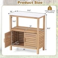 thumbnail image 3 of Gymax Banc de Rempotage Extérieur avec Tablette de Rangement en Résine et Portes à Persiennes pour Armoire, 3 of 10