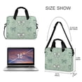 thumbnail image 3 of 16" Laptop Briefcase for Work Travel Laptop Shoulder Bag Carrying Handbag Laptop Case Green and Mint Bows, 3 of 8