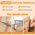 thumbnail image 3 of Cinta adhesiva de yute YaecCC Craft de 3,5 cm x 9 m, 5 kg, muy resistente, 3 of 9