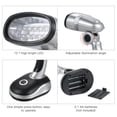 thumbnail image 4 of Yeacher 12 LED Portable Desk Light Table Lamp 3 * AA Batteries Operated Adjustable Illumination Angle for Working Students Reading, 4 of 8