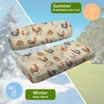thumbnail image 6 of POLERO Front and Back Seat Cover Universal Fit for Club Car Precedent Golf Cart Farmhouse Rooster Print Breathable Golf Cart Bench Seat Covers for Women Men Washable, 6 of 8