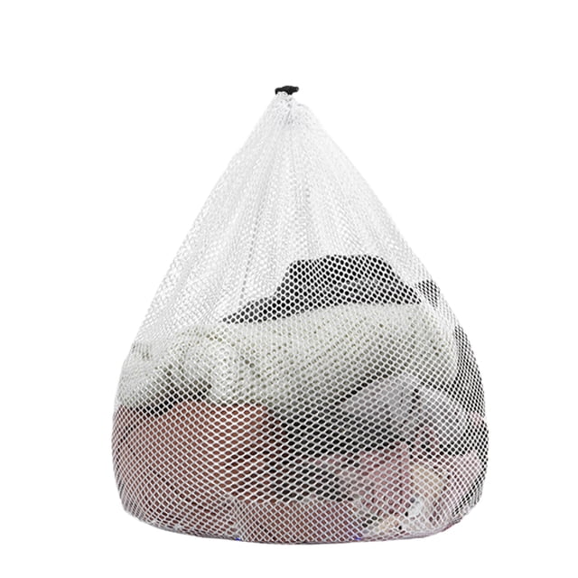Extra-Large Drawstring Mesh Laundry Bag | Heavy-Duty Polyester Wash Bag for Blankets, Towels, Toys | Lockable Closure for Washing Machines