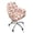 Peach Heart, variant on Xoenoiee Abstract Boho Geometric Art Print Velvet Curved Back Dining Room Chair Covers with Arms Stretch Swivel Bar Stool Chair Slipcover, Removable Vanity Office Desk Armchair Protector Covers