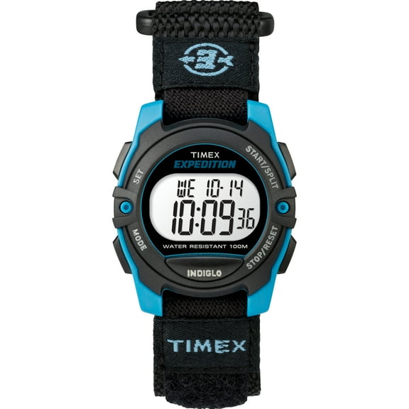 Timex Unisex Expedition Digital CAT 33mm Watch – Blue & Black Case with Black Fast Wrap Strap