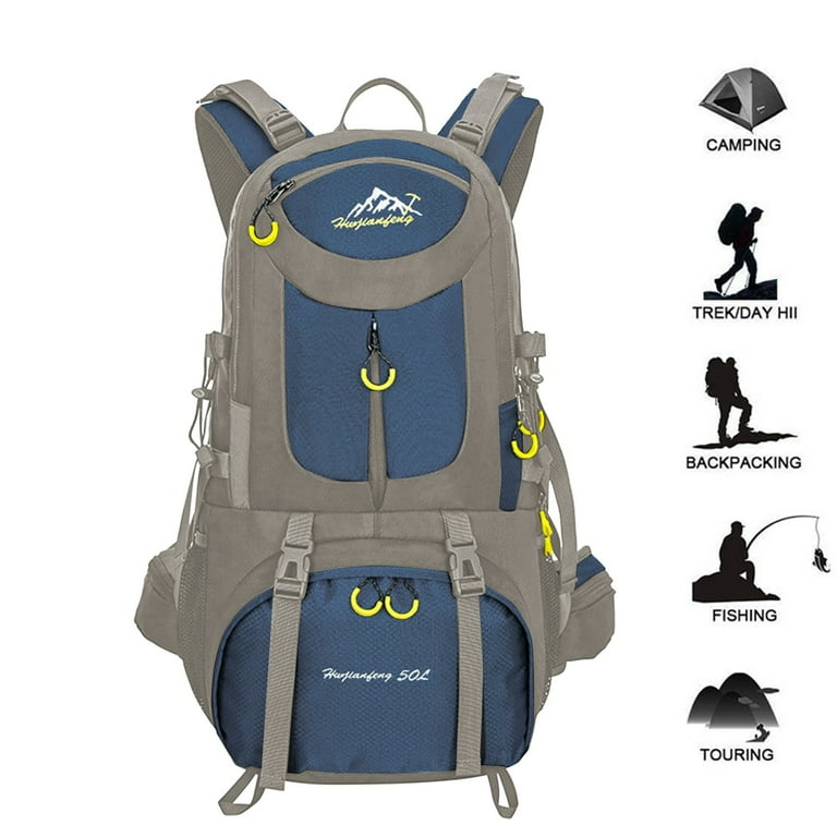 feimajia 50L Large Capacity Waterproof Hiking Backpack Travel