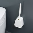 thumbnail image 2 of Juego de limpiador de inodoro para baño montado en la pared, soporte para escobilla de baño, accesorios de baño (blanco), 2 of 8