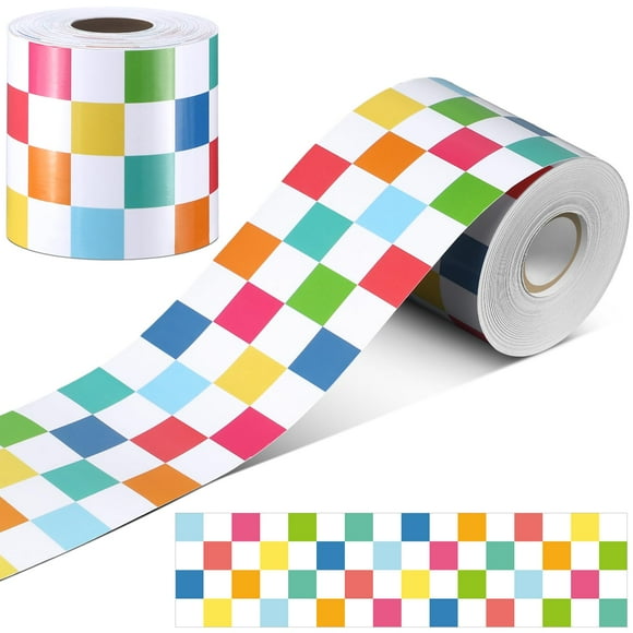 Tablón de anuncios Border Zonon Checkerboard, 65 pies, arcoíris