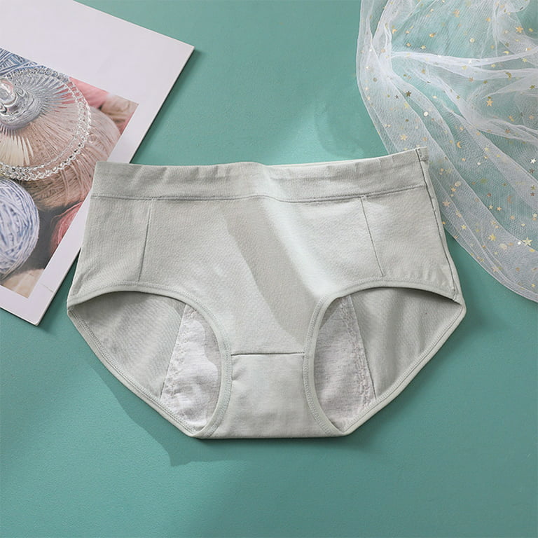 CAICJ98 Lingerie for Women, Underwear Women Essentials Women's Cotton High  Leg Brief Underwear (Available in Plus Size) Green,L 