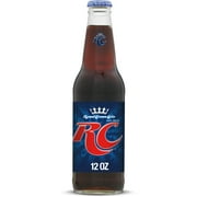 RC Cola Made with Sugar Soda Pop, 12 fl oz, Glass Bottle