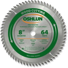 

Oshlun SBW-080064 8 x 64T x 5/8 Diamond Arbor Saw Blade