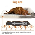 thumbnail image 4 of Dog Bed with Cooling Gel Memory Foam PressureRelief Support for Dogs up to lbs Bottom Machine Washable Cover Large Sized (x &#) Grey, 4 of 11