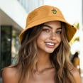 thumbnail image 4 of Dalix Sorcerer Frog Cotton Bucket Hat Lightweight Outdoor Travel Beach Everyday Womens in Golden Cream XL X-Large, 4 of 5