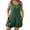 Green, variant on Plus Size Jumpsuits for Women Crewneck Sleeveless Casual Rompers Solid Color Short Overalls with Pockets