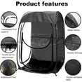 thumbnail image 3 of Sports Pod Pop Up Tent, Weather Pod 2 Person with Transparent Windows, Protection Cold Wind and Rain for Outdoor Sports, Camping, Fishing, 3 of 7