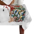 thumbnail image 4 of Grey Christmas Table Cloth Waterproof Tablecloths, Snowman Xmas Tree Ball Snowflake Winter Wooden Tablecloth Dining Table Cover for Kitchen Party Tabletop Outdoor, Rectangle Tablecloth 60x102 Inch, 4 of 9