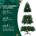 thumbnail image 5 of PAPROOS 7.5FT Christmas Trees, Hinged Artificial Christmas Tree with 1200 Lush Branch Tips, Unlit PVC Xmas Tress with Sturdy Metal Base, Memory Wire, Christmas Tree for Indoor Holiday Decor, Green, 5 of 9
