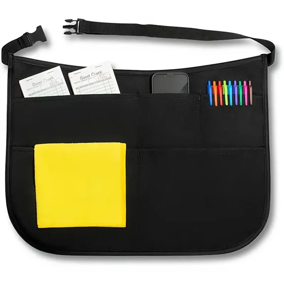 Adjustable Waterproof Multi-Purpose Apron with Tool Belt Pockets - Heavy-Duty Polyester Gardening Apron for Teachers, Servers & Lawn Care - Portable Work Apron with Utility Storage