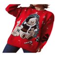 thumbnail image 3 of Tricot pour Femmes Imprimé Christmas Bear Épais, 3 of 9