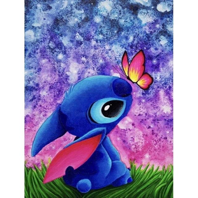 Disney 5D Diamond Painting Kit Set Cuadros Broderie Cross Stitch Diamand Art Cartoons Animal Lilo & Stitch Mosaic StilsonRound 20x30cm Gao Jinjia LED